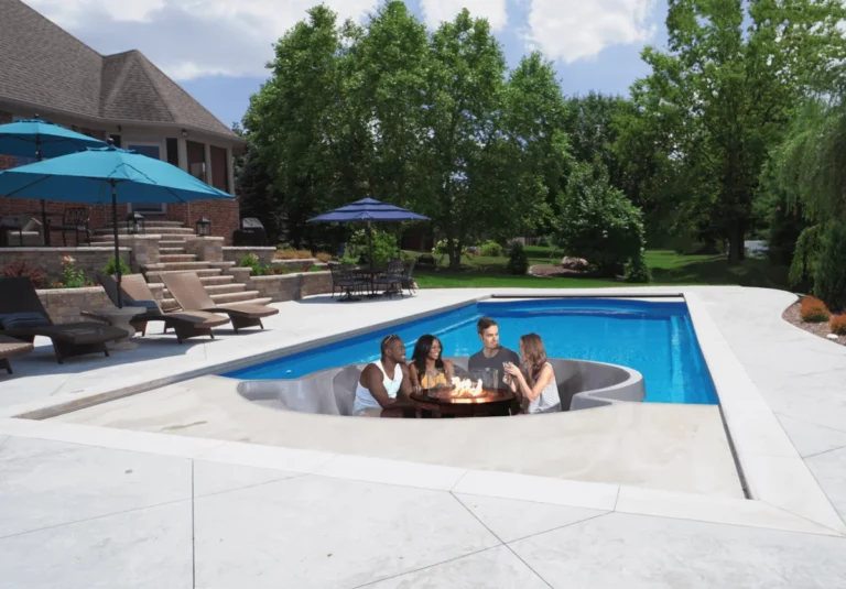 Xtreme Pool Builders Cortona Living room fiberglass pool 16x40-6